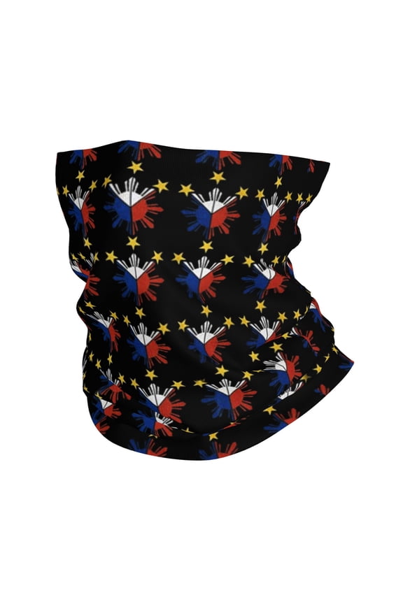 Cooling Neck Gaiter Face Cover Scarf Filipino Flag Stars And Sun Protection Mask Windproof Hiking Cycling Running For Men Women