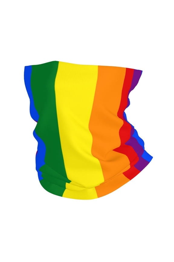 Cooling Neck Gaiter Face Cover Scarf Gay Pride Flag Rainbow Protection Mask Windproof Hiking Cycling Running For Men Women