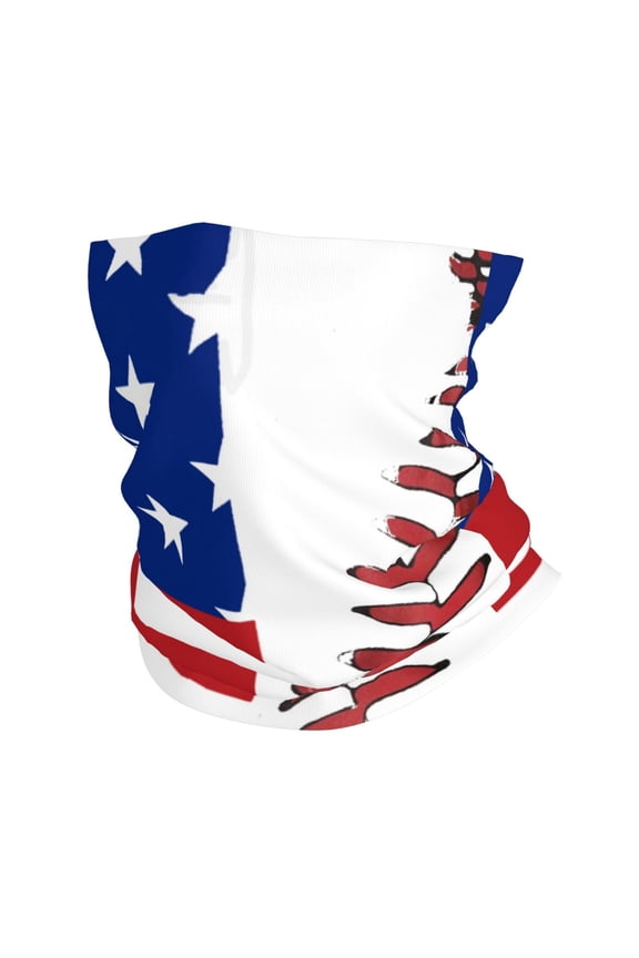 Cooling Neck Gaiter Face Cover Scarf Usa Flag Baseball Lace Protection Mask Windproof Hiking Cycling Running For Men Women
