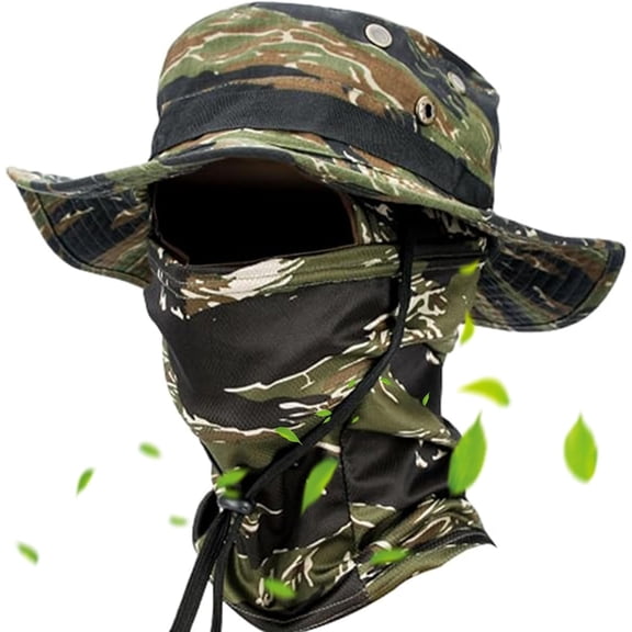 Cooling Neck Gaiter Face Mask Boonie Hat Set Fishing Hat Boonie Hat Camo Hat Boonie Hats for Men
