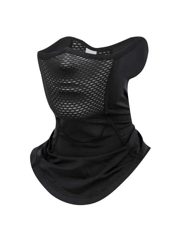 Cooling Neck Gaiter for Men Women Lightweight Bandana Buff Face Mask Gator Scarf Cycling Hiking Face Masks Black