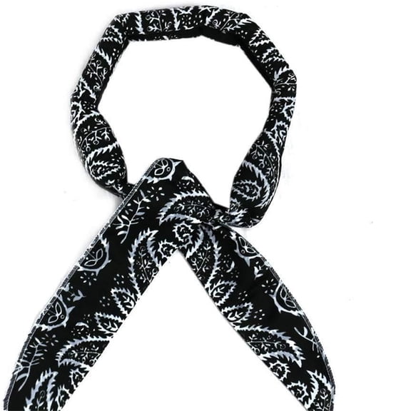 Cooling Neck Wrap, Reusable Summer Ice Cool Towel Scarf Multi Function Headband Wristband, Outdoor Cooling Accessory for Yoga Running Camping Sports,1Pack Black