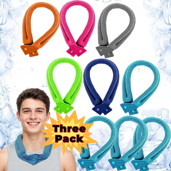Cooling Neck Wraps - Cooling Towels with Ice Polymer, Breathable Soft Neck Coolers for Summer Heat Sports Gym Workout Men Women Gifts, Sky Blue