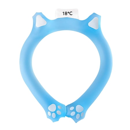 Cooling Neck Wraps Wearable Neck Cooling Tube for Summer Heat Hiking Driving Blue