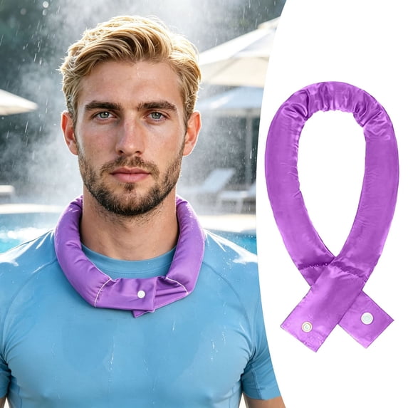 Cooling Neck Wraps with Button Cooling Bandana Neck Cooler Scarf for Hot Weather Ice Neck Wrap Summer Outdoor