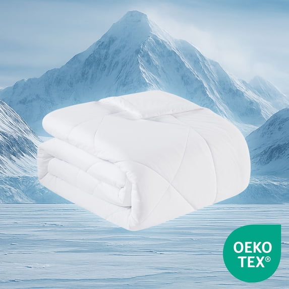 Cooling Oversized All-Season Reversible Single Comforter - King/California King, White