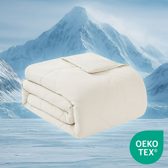Cooling Oversized All-Season Reversible Single Comforter - Twin/Twin XL, Beige