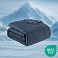 thumbnail image 1 of Cooling Oversized All-Season Reversible Single Comforter - Twin/Twin XL, Navy Blue, 1 of 4