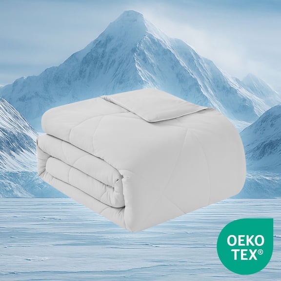 Cooling Oversized All-Season Reversible Single Comforter - Twin/Twin XL, Silver