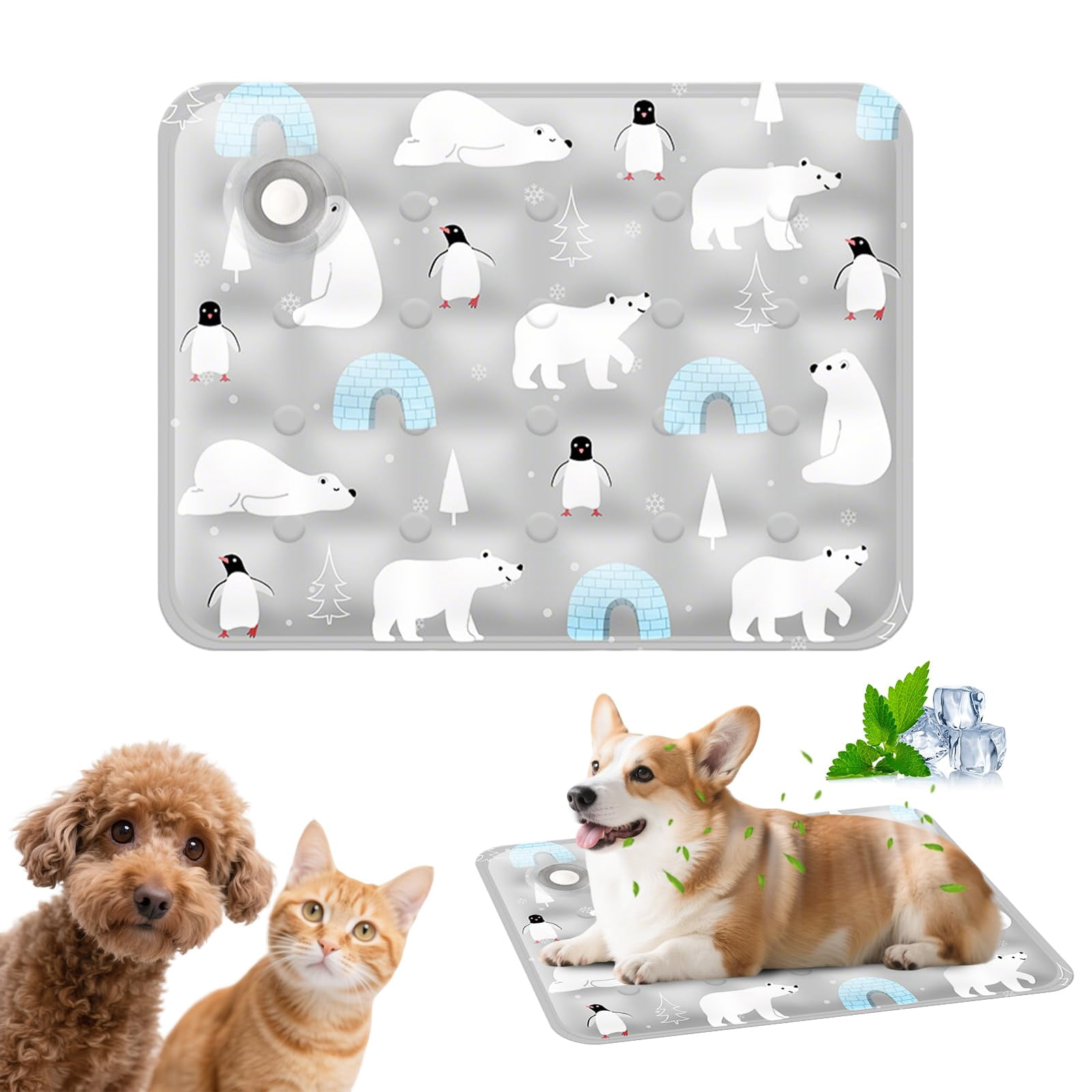 Cooling Pad for Dog,Instant Pet Cool Mat for Puppy,Comfortable Cool Pet Mat for Cat,Washable Dog Cooling Bed for Summer,Suitable for Outdoor Summer Crate Pad