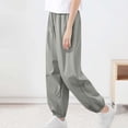 thumbnail image 1 of Cooling Pants for Boys 5-16 Years Elastic Waist Tapered Leg Pant with Pockets Teens Kids Lightweight Solid Quick-Dry Jogging Trousers Summer, 1 of 5