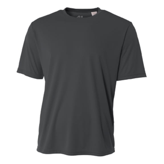 A4 Men's Cooling Performance Baseball Crew T-Shirt Grey Xl