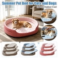 thumbnail image 1 of Cooling Pet Bed Blue Small Washable Dog Bed for Small Dogs Dog Bed with Removable Cover Cool Dog Bed for Summer Pet Cat Supplies, 1 Pack, 1 of 4