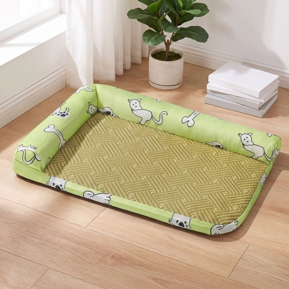 Pattern Beauty Merch Cooling Pet Bed with Removable Washable Cover, Xl Size, Light Green ...