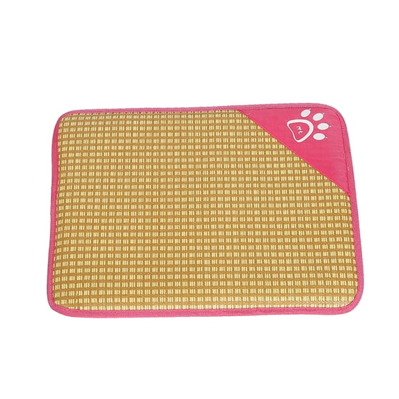 Cooling Pet Mat 15x11 Inch Bamboo Pad for Cat Dog Summer Breathable Non-Slip Floor Bed Cushion Indoor Outdoor