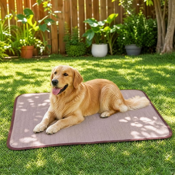 Cooling Pet Mat for Dogs and Cats, XL 100x75cm Summer Ice Silk Pad, Durable Plastic Cooling Bed for Pets Up to 60lbs, Indoor Outdoor Sofa Mat, Easy Clean Portable Pet Sleeping Mat for Hot Weather