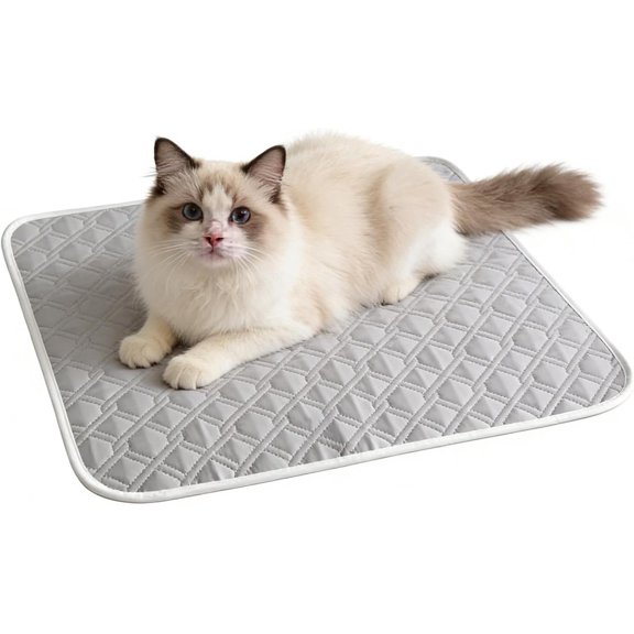 Cooling Pet Mat – Ultra Soft Pad, Moisture Absorbing Surfaces | Instant Chill Effect, Perfect for Dogs Cats for Summer Sleeping Relax Indoor Outdoor Use(S,Gray)