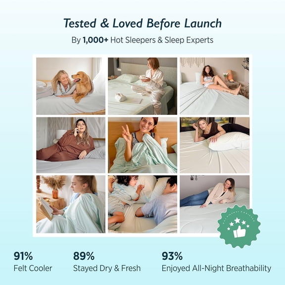 Cooling Pillow Cases King Size - 2 Pack Misty Gray