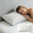 thumbnail image 1 of Cooling Pillow Protector with Heart Quilted Pattern,Breathable Soft Pillow Cover,Standard Size,Washable Pillow Case for Bed,Sofa,Hotel,Hypoallergenic Pillow Encasement for Deep Sleep, 1 of 5