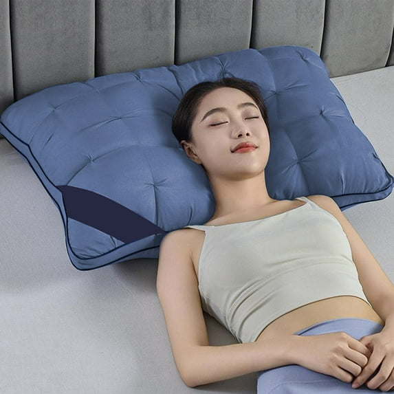 Cooling Pillow Twisted Down Pillow WashableBedding Size Bed Pillow White Cool Hotel Quality Corner Propped Pillow For Back Flat Or Side Sleeping Pillow For Neck Pain Relief