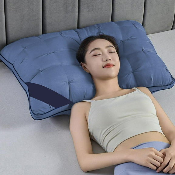 Cooling Pillow Twisted Down Pillow WashableBedding Size Bed Pillow White Cool Hotel Quality Corner Propped Pillow For Back Flat Or Side Sleeping Pillow For Neck Pain Relief