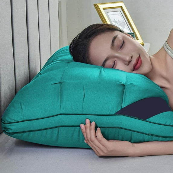 Cooling Pillow Twisted Down Pillow WashableBedding Size Bed Pillow White Cool Hotel Quality Corner Propped Pillow For Back Flat Or Side Sleeping Pillow For Neck Pain Relief