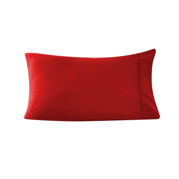 Cooling Pillowcase Set 20x30 Inch Soft Breathable Envelope Closure for Hot Sleepers Home Bedroom Fresh Hotel Style, Red