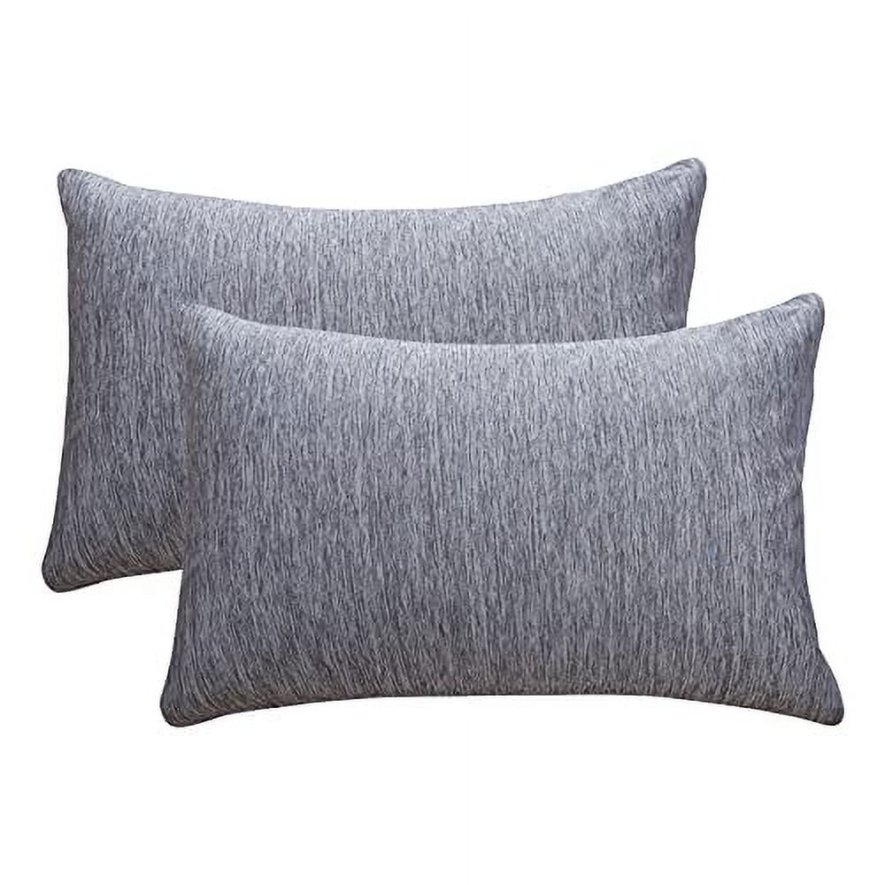 Cooling Pillowcases Double Sided Cooling Pillow Cover with Zipper Cool Pillow Protector for Night Sweats and Hot Sleepers Anti Static Skin Friendly Standard 20 X 26