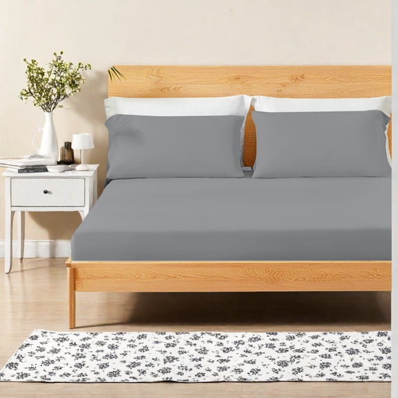 Cooling Queen Nylon Sheets And Sheet Sets Modern Gray Bedroom Home