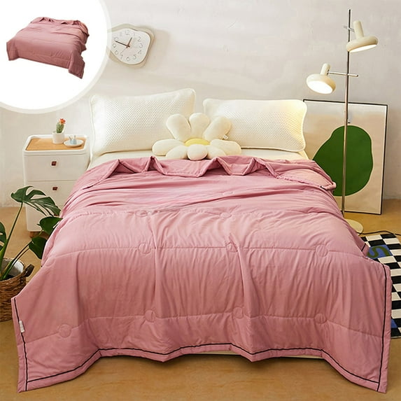 Cooling Quilt for Summer, Lightweight Mint Fiber Ice Blanket with Breathable Cool Touch, Washable Thin Comforter for Hot Sleepers, Bed and Sofa Cooling Blanket for All Season Use