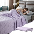 thumbnail image 1 of Cooling Quilt for Hot Sleepers, Double-Sided Cold Effect Comforter, Breathable Polyester Ice Blanket, 59x78 in, Sky Blue, 1 of 10
