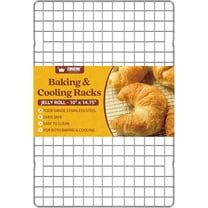 Cooling Rack for Baking and Cooking - 10" x 14.75" Stainless Steel Wire Rack - Heavy Duty Cooling Rack for Oven- Perfect for Jelly Roll Sheet & Cookie Pan, Roasting, Dishwasher Safe(2 Pack)