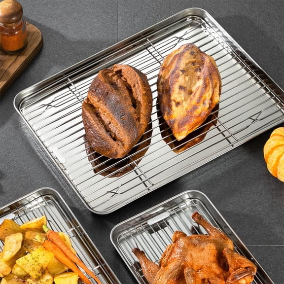 Cooling Rack for Baking Stainless Steel, Heavy Duty Wire Rack Baking Rack, 11.8" x 9" Cooling Racks for Cooking, Fits Small Toaster Oven, Dishwasher Safe