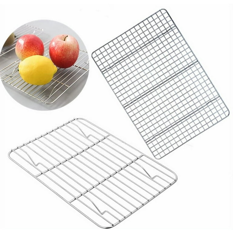 P&P CHEF Cooling Rack Set for Baking Cooking Roasting Oven Use, 4-Piece  Stainless Steel Grill Racks, Fit Various Size Cookie Sheets - Oven 