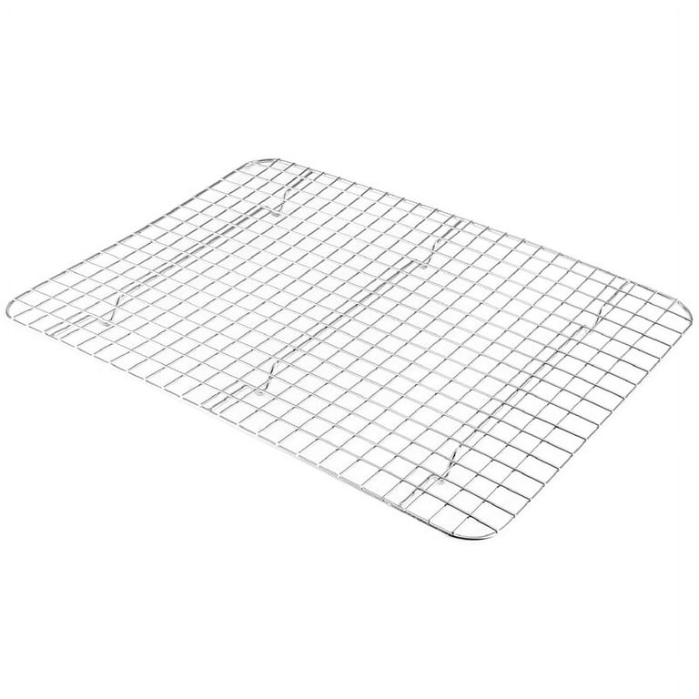 Cooling Rack and Baking Rack, Fits Quarter Sheet Pan, Stainless Steel, Wire Baking Cookie Bacon Racks for Oven 40x30cm, Silver