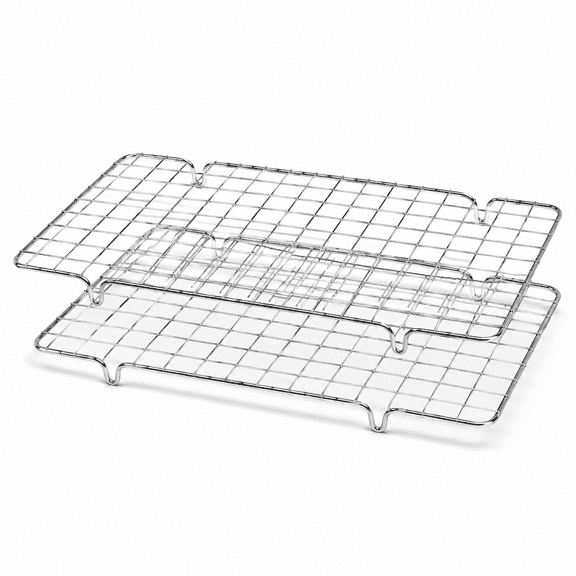 Cooling Rack for Cooking and Baking, 15" x 10" Wire Rack, Silver