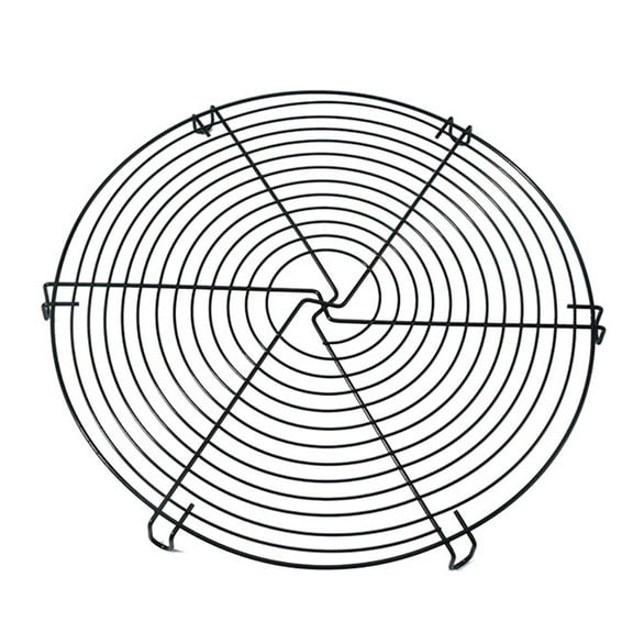 Cooling Racks for Cooking and Baking,12.5" x 12.5" Stackable Round Grid Wire Baking Rack with Arc Net Foot for Oven Cooking,Roasting,Baking & Grilling,Nonstick Bacon Rack,Dishwasher Safe(Black)