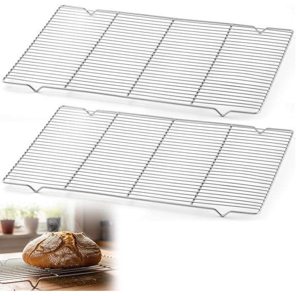 Cooling Racks, Stainless Steel Wire Rack for Baking Sheet, Large Cookie Cooling Rack, Oven Safe Cooking Racks for Sheet Pan, Dishwasher Safe, Full Size