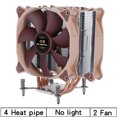thumbnail image 1 of Cooling Radiating Fan Cpu Cooler 120mm 4 Heat Pipe Tower Processor 3Pin/4Pin Universal Intel X79 X99 X299 2099 2011 Motherboard, 1 of 6