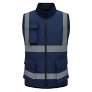 Cooling Safety Vest with 2 Fans - Water Resistant Ice Cooling Vest for Men Women Cool Vest for Hot Weather Work Big and Tall Size S-4XL Dark Blue