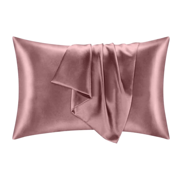 Cooling Satin Pillowcase Set of 2 Luxury Ice Silk Bedding for Hair and Skin Soft Breathable Washed Faux Silk Pillow Covers with Envelope Closure 20x36 Inch Complexion