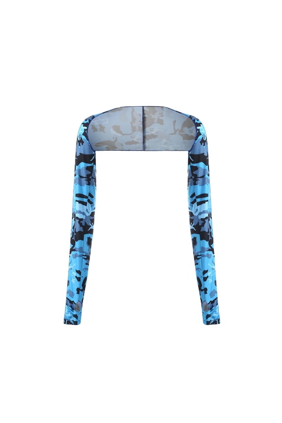 Cooling Shawl Arm Sleeves Sun Protection for Women Men with Finger Hole for Golfing, Driving, Riding, Fishing