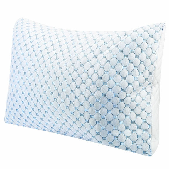 Cooling Shredded Memory Foam Pillow Cooling Bed Pillow Adjustable Loft for Side Back & Stomach Sleepers