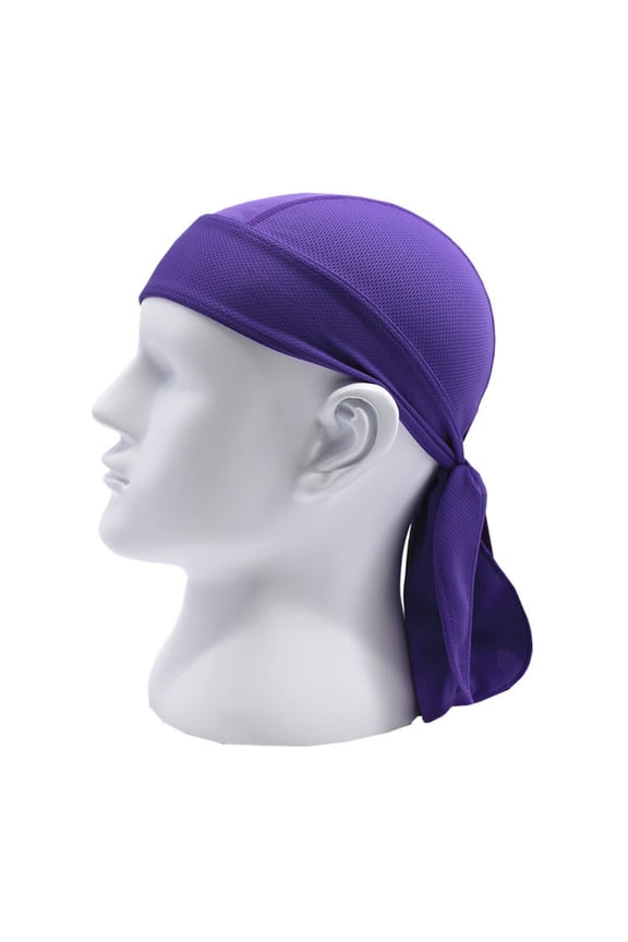 Cooling Skull Cap for Men and Women, Moisture Wicking Cycling Hat, Ice Silk Breathable Bandana for Outdoor Sports and Running Purple