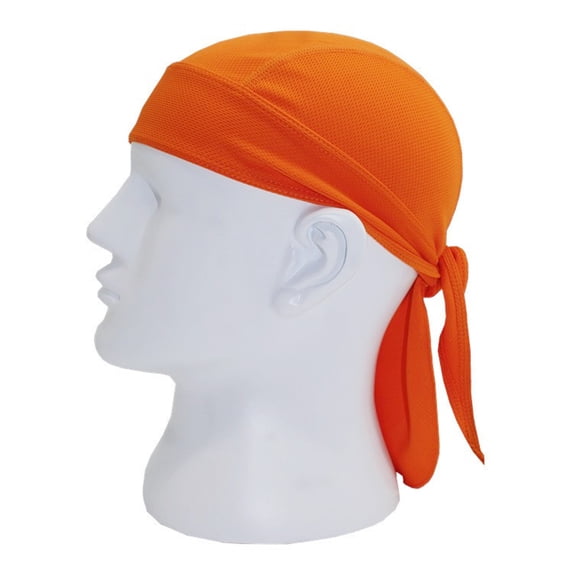 Cooling Skull Cap for Men and Women, Moisture Wicking Cycling Hat, Ice Silk Breathable Bandana for Outdoor Sports and Running Saffron