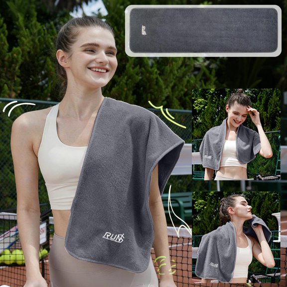 Cooling Sports Towel Rapid Dry Sweat Wicking, Running Basketball Gym Workout Towel, Super Absorbent Chill Fabric, Portable Multi Use, 30x100cm, Multicolor