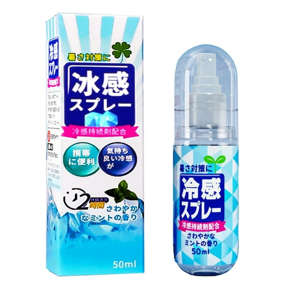 Cooling Spray, Easy to Carry, Heat Stroke Prevention, Rapid Cooling, Cooling Spray for Hot Weather, Long-lasting Body Fragrance, Cooling Body Spray 50ml