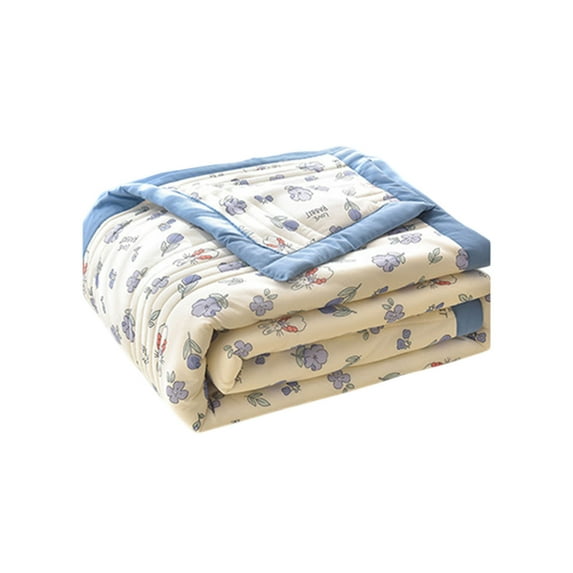 Cooling Summer Quilt, Breathable Ice Silk Blanket, Washable Lightweight Bedding, Hot Sleepers, Moisture-Wicking, Ultra-Comfortable, Versatile, 150-170 Characters