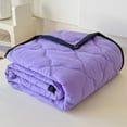 thumbnail image 1 of Cooling Summer Quilt Ice Silk Breathable Blanket | Lightweight Washable Nylon Spandex Throw | Cool Touch for Hot Sleepers | Soft Gray Green Purple Pink Blue | 100x150cm | 1 Pc, 1 of 8