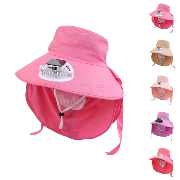 Cooling Sun Hats for Women – Solar-Powered Fan Sun Hat with Wide Brim UV Protection, Summer Outdoor Hat for Hiking, Gardening, Beach and Travel